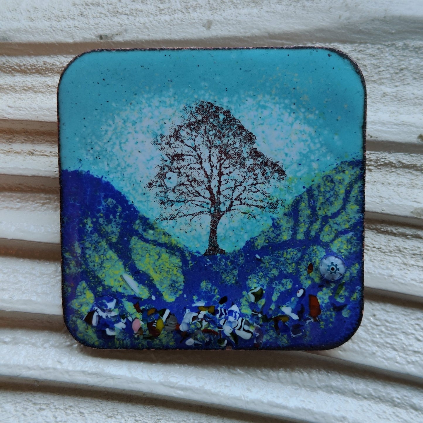 Sycamore Gap Enamel brooch 3