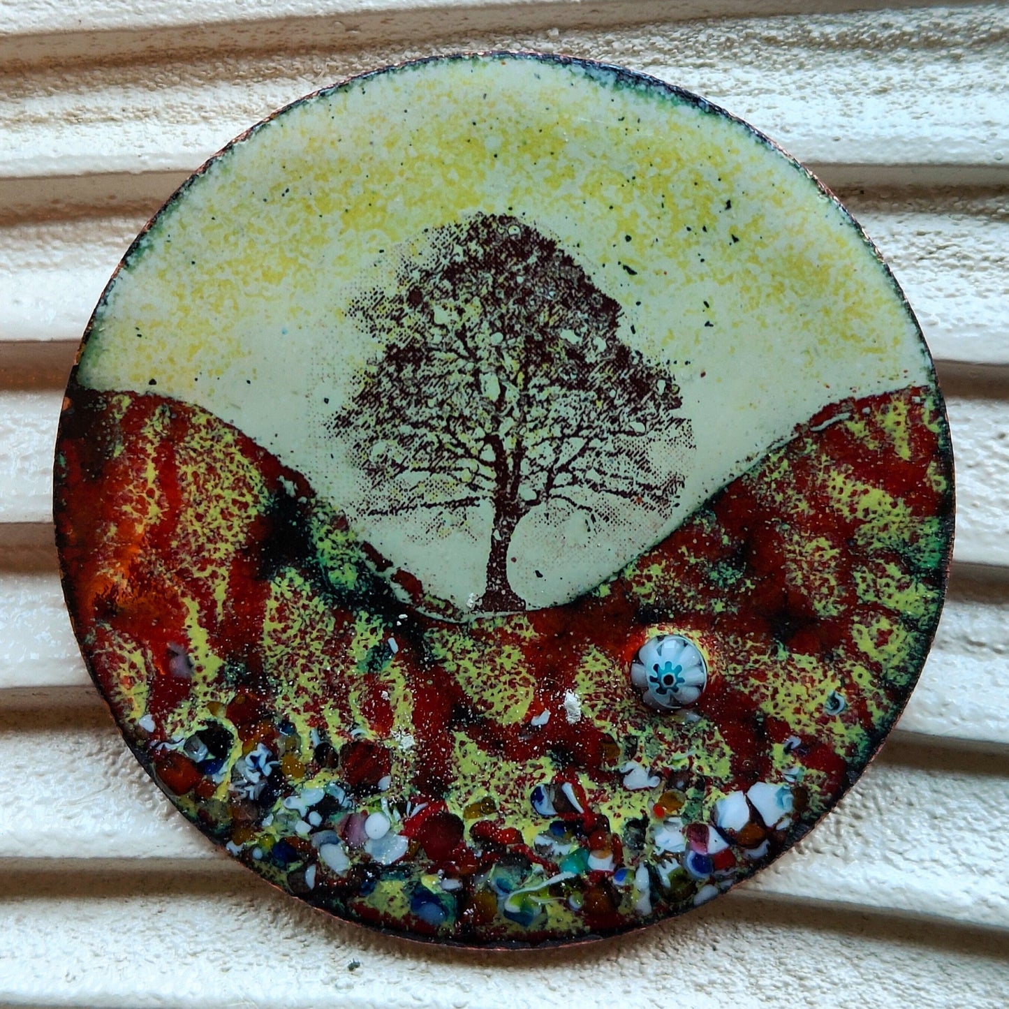 Sycamore Gap Enamel brooch