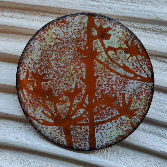 Cow Parsley Enamel brooch 4