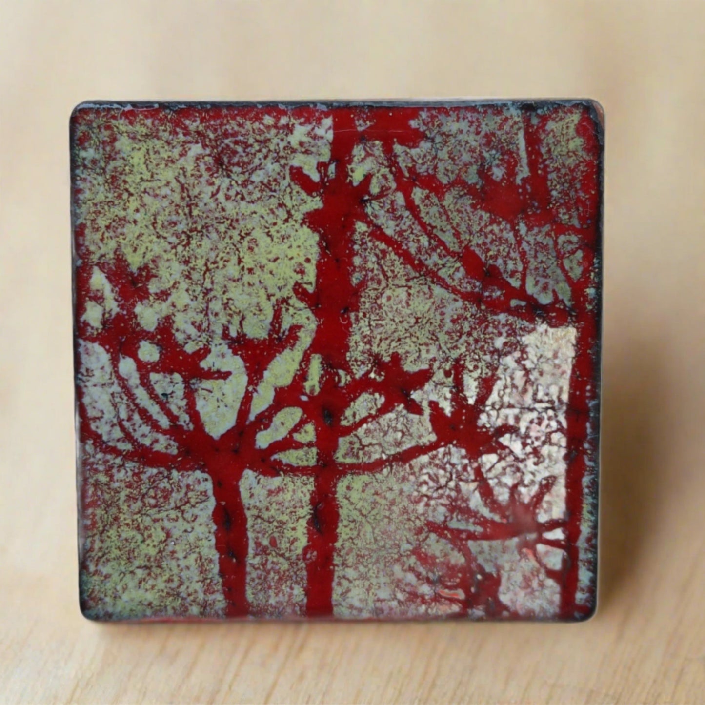 Cow Parsley Enamel brooch 2