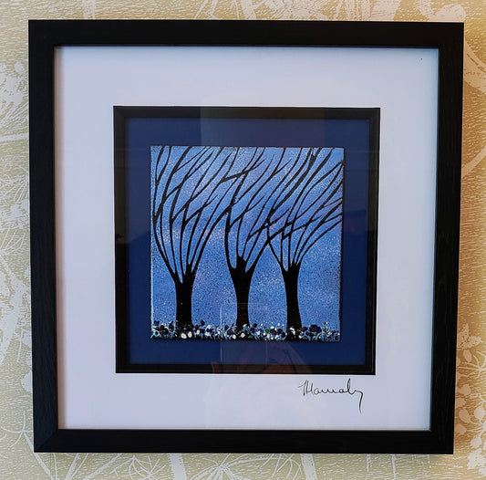 Winter Windswept Enamel Picture